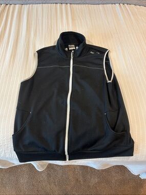 Craft Black Sleeveless Zip Vest with White Trim